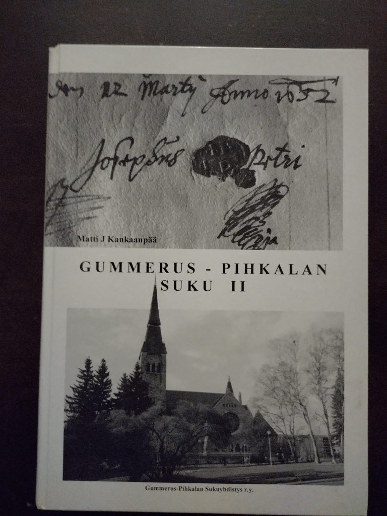 Gummerus-Pihkala suku II (sukukirjan 2- osa)